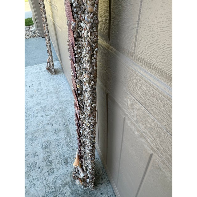Seashell Encrusted Fireplace Surround and Mantel For Sale In Savannah - Image 6 of 18