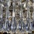Italian Ceiling Lamp with Blue and Transparent Crystals with Four Lights, 1960, in Good conditions. Designed 1950 to 1959...