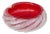 Vintage Murano Seguso Vetri d'Arte Red Gold Flecks Pulegoso Technique Italian Art Glass Ashtray Bowl For Sale