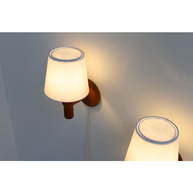 Scandinavian Pine Wall Sconces from Darø, 1970s, Set of 2 For Sale - Image 6 of 18