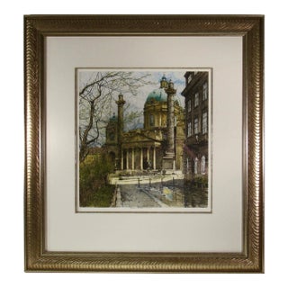 Robert Kasimir Saint Charles'S Church (Wien Kariskirche) C.1970 Original Print For Sale