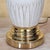 Vintage Ethan Allen Ivory Porcelain & Brass Leaf-Embossed Table Lamp For Sale - Image 11 of 18