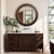 Brown Caldwin Round Mirror- Large For Sale - Image 8 of 9