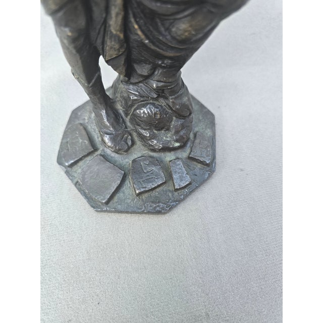 This is a vintage bronze statue by Yiannis Koutsis entitled, The Wrath of Moses. This depicts Moses preparing to break the...