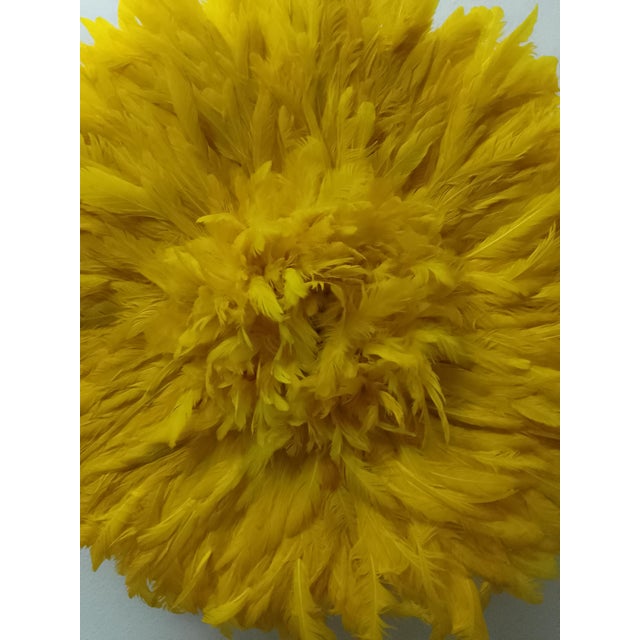 Mid-Century Modern Yellow Juju Hat For Sale - Image 3 of 7