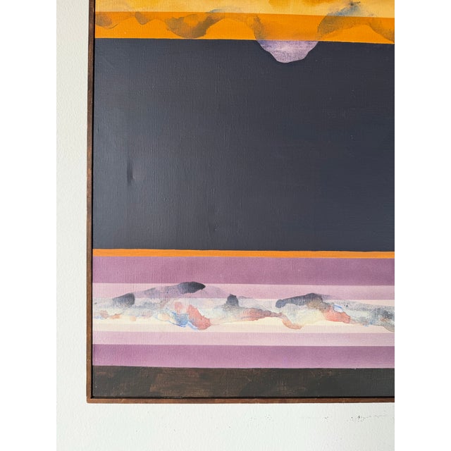 Wood 1979 John Almquist “Dream Series – Earth #7” Expressionist Abstract Oil on Canvas Painting, Framed For Sale - Image 7 of 13