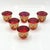 1980s Italian Ruby Red Crystal Liqueur Cups with 24k Gold from Interglass, 1980s, Set of 6 For Sale - Image 5 of 11