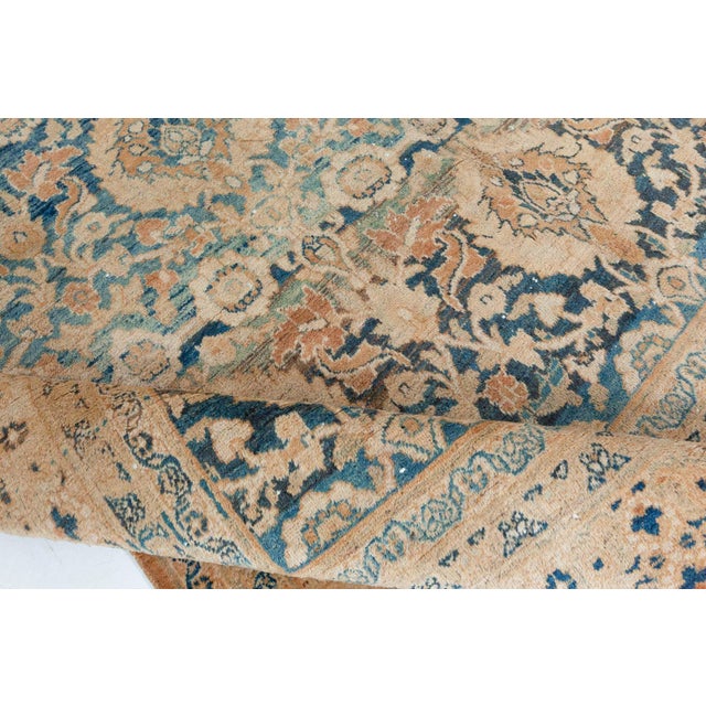 1920s Persian Meshad Botanic Handmade Wool Rug For Sale In New York - Image 6 of 9