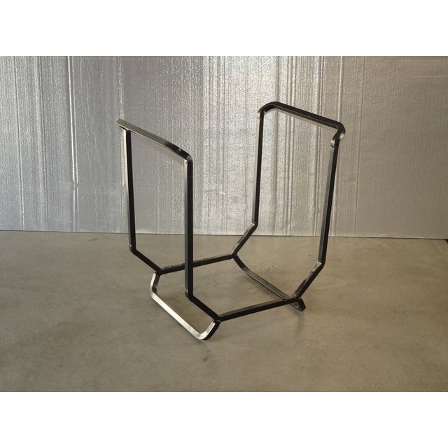 Spanish Spanish Style Black Iron Fireplace Log Rack ~ Firewood Holder For Sale - Image 3 of 10