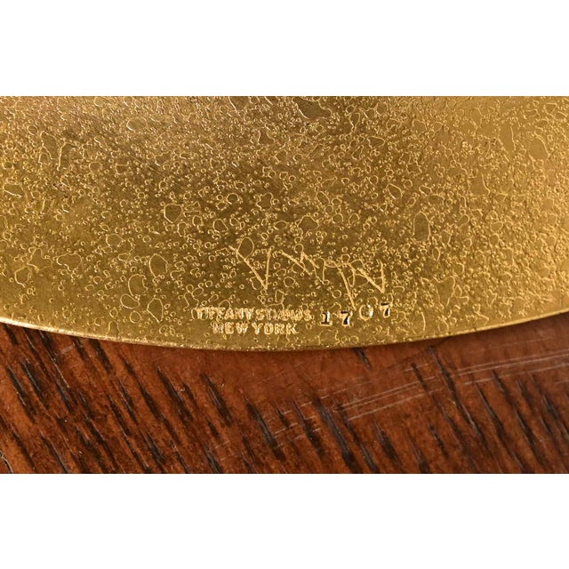 Tiffany Studios New York Bronze Doré Shallow Bowl or Plate With Decorative Border For Sale - Image 11 of 13