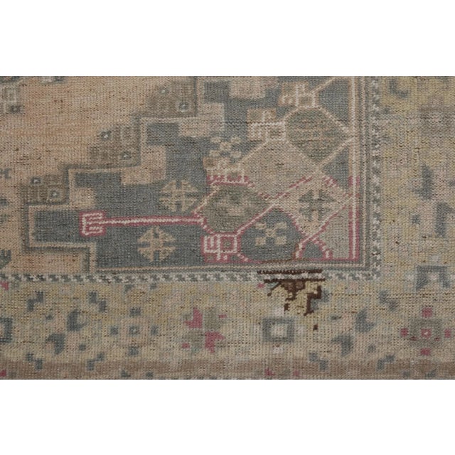 Textile Vintage Oriental Turkish Oushak Gallery Runner, Farmhouse Kitchen Rugs 4'8" X 8'8" For Sale - Image 7 of 13