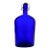 1970s Vintage Italian Cobalt Blue Glass “Cognac” Decanter Bottle For Sale
