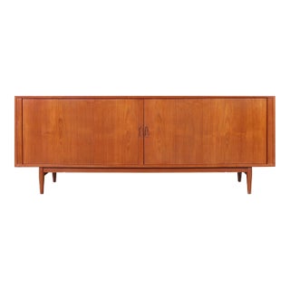 1950s Danish Modern Teak Tambour Door Credenza by Arne Vodder for Sibast Mobler For Sale