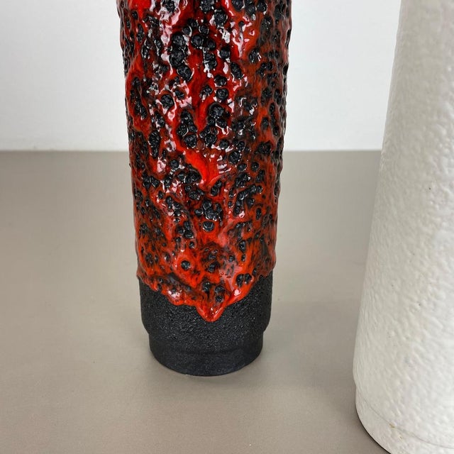 Ceramic Fat Lava Pottery Vases from Jopeko, Germany, 1970s, Set of 2 For Sale - Image 7 of 18