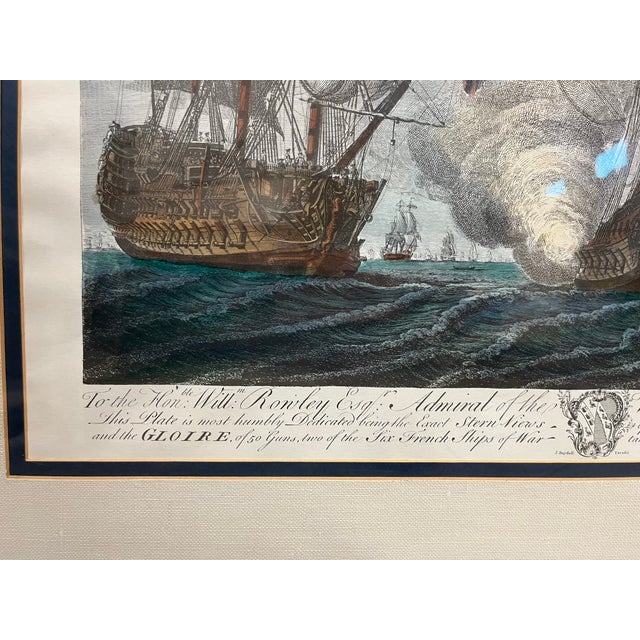 A Pair of Mid 19th Century Engravings, "His Majesty's Ships " Engraver's John Boydell & Samuel Seymour For Sale - Image 10 of 12