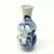 Mid 20th Century Blue & White Illustrative Hand Painted Petite Bud Vases - Set of 6 For Sale - Image 5 of 8