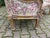 1970s French Louis XVI Pink Damask Gold Beech Settee 1 Pc For Sale - Image 4 of 16