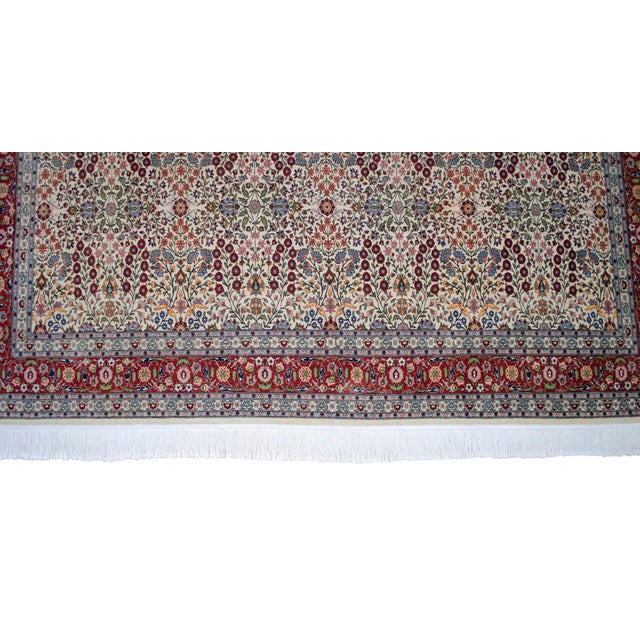 1970s Collectible Vintage Turkish Hereke Rug Hand Knotted Area Oversize Rug Large Living Room Rug - 10′8″ × 15′5″ For Sale - Image 12 of 18