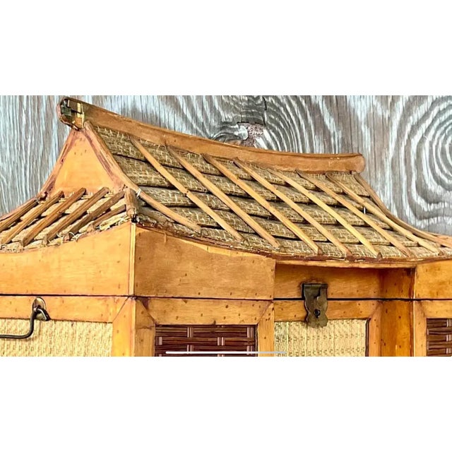 Vintage Boho Pagoda Trunk For Sale - Image 10 of 12