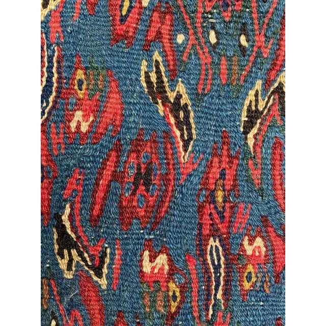 Textile Vintage Senneh Kilim Flat Rug For Sale - Image 7 of 14