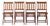 Antique Slat Wood Folding Chairs Set 4 For Sale