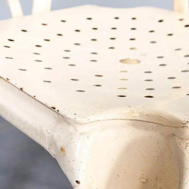 1950's Original French Multipl's Dining Chairs - Set Of Six White. Designed by Joseph Mathieu and made in Pierre Benite in...