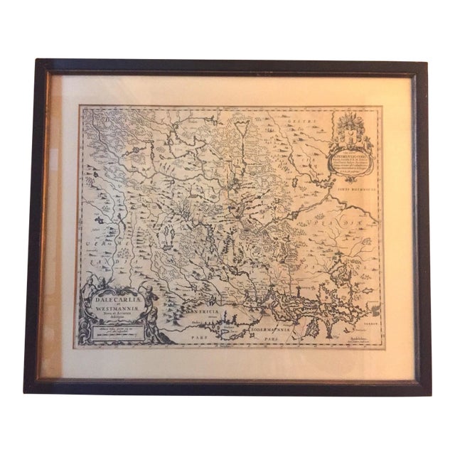 17th Century Moses Pitt's 'Dalecarliae and Westmannia, Vplandia' Dual Sided Map For Sale