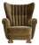Danish Highback Relax Armchair in Green Furniture Velour, 1960s For Sale