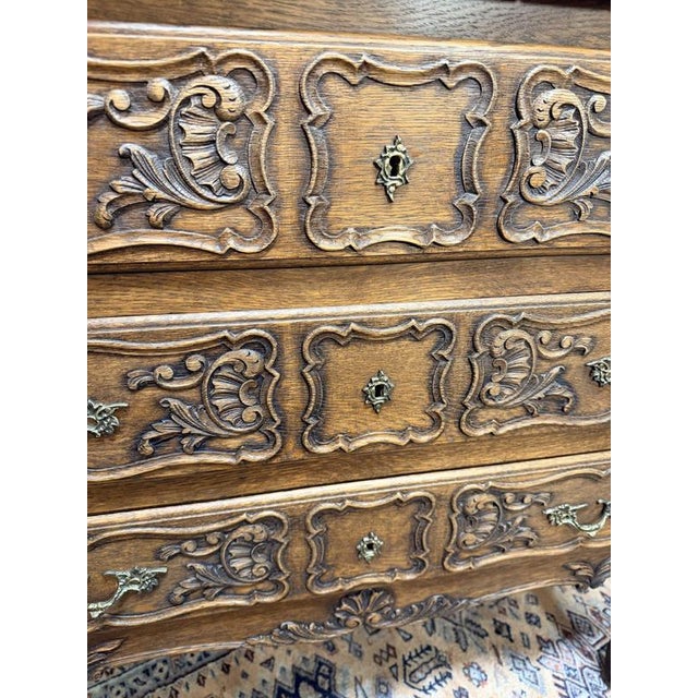French Oak Chest of Drawers For Sale - Image 4 of 10