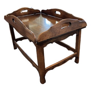 1970s Ethan Allen Vintage Butler Table For Sale