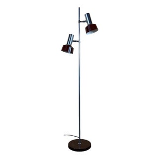 Vintage Space Age Floor Lamp in Metal, 1960s For Sale