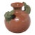 Unique Red Clay Terracotta, Folk Art Pot W/ Frog Handles For Sale