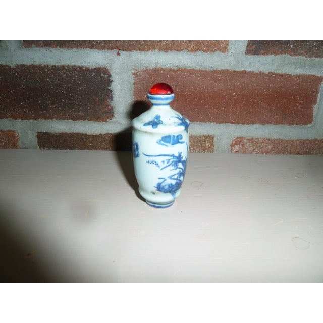 Ruby Red Antique Chinese Porcelain Snuff Bottle, Qing For Sale - Image 8 of 10