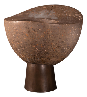 Baptis Silvestrin Freestanding Basin in Jurassic Fossil Stone by Nerinea