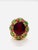 English Bochic “Orient” Vintage Emerald, Ruby & Pink Tourmaline Ring Set 18 K Gold & Sil For Sale - Image 3 of 11