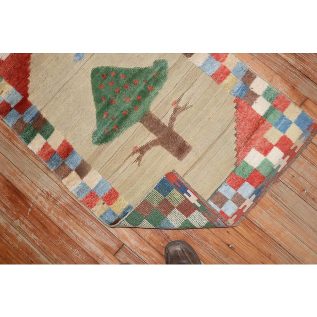Late 20th Century Zabihi Collection Persian Gabbeh Souf Rug - 2'6" x 3'11" For Sale In New York - Image 6 of 8