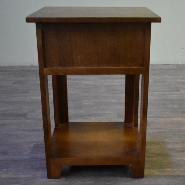 Mission 1 Drawer Nightstand - Walnut (Aw) For Sale - Image 4 of 7