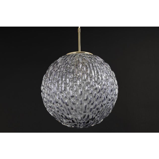 Large Bubble Glass Pendant attributed to Limburg Glashütte, Germany, 1970s For Sale - Image 12 of 14
