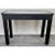 Art Deco Style Black & White Resin Inlay Console Table W Concentric & Glass Top For Sale - Image 9 of 11