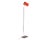 A chrome red box shade floor lamp designed by Robert Sonneman (born 1943) for George Kovacs. This lamp features a...