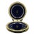 Vintage Le Negresco Hotel Nice, France Cobalt Blue & Gold Plates- Set of 4 For Sale