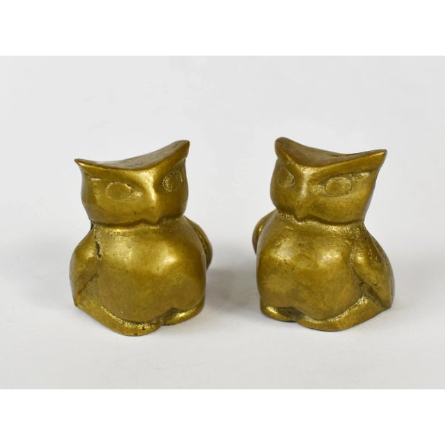 Unique solid brass owl birds figurine model in great vintage condition. They are a great set to add to any office or home...