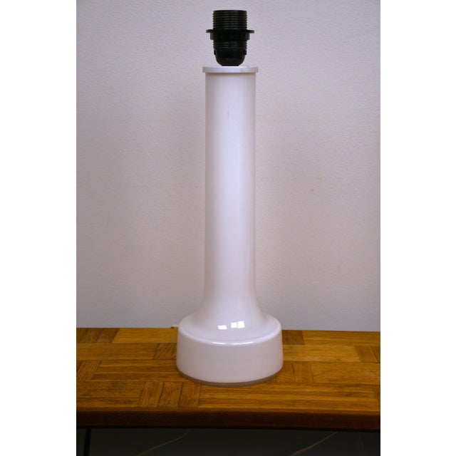 White Large Swedish Art Glass Table Lamps from Bergboms, 1960s, Set of 2 For Sale - Image 8 of 10
