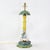 Metal Vintage Hand-Painted Chinoiserie Tole Palm Tree and Figurine Table Lamps - a Pair For Sale - Image 7 of 13
