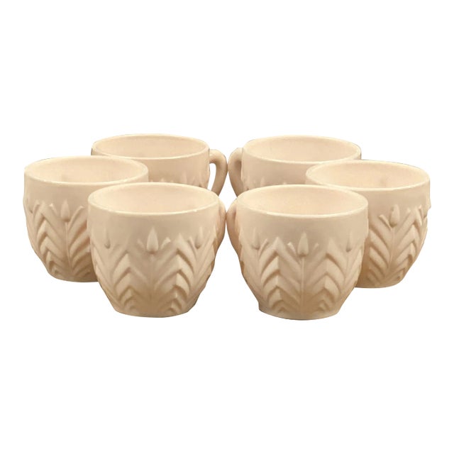 Pink Milk Glass Espresso Coffee Cups For Sale