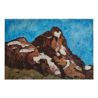 Jean-Jacques Boimond, Montagne en été, Oil on Canvas, 1950s For Sale