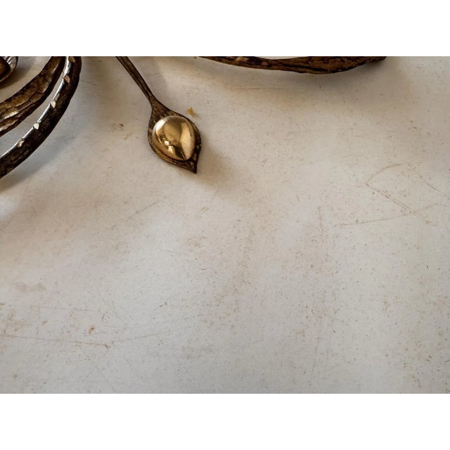 Sconce in Gilt Metal and Brass Floral Pattern, 1970 For Sale - Image 6 of 7