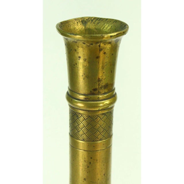 French 1810 First Empire French Brass Candle Holders - a Pair For Sale - Image 3 of 10