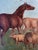 Religious Late 19th Century Tin Retablo Votiv Tafel Religious Prayer Station Maria Horses Cows For Sale - Image 3 of 5
