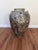 Statement-scale 20th century ceramic urn / floor vase featuring a dramatic hand-painted big-cat motif (cheetah/leopard...